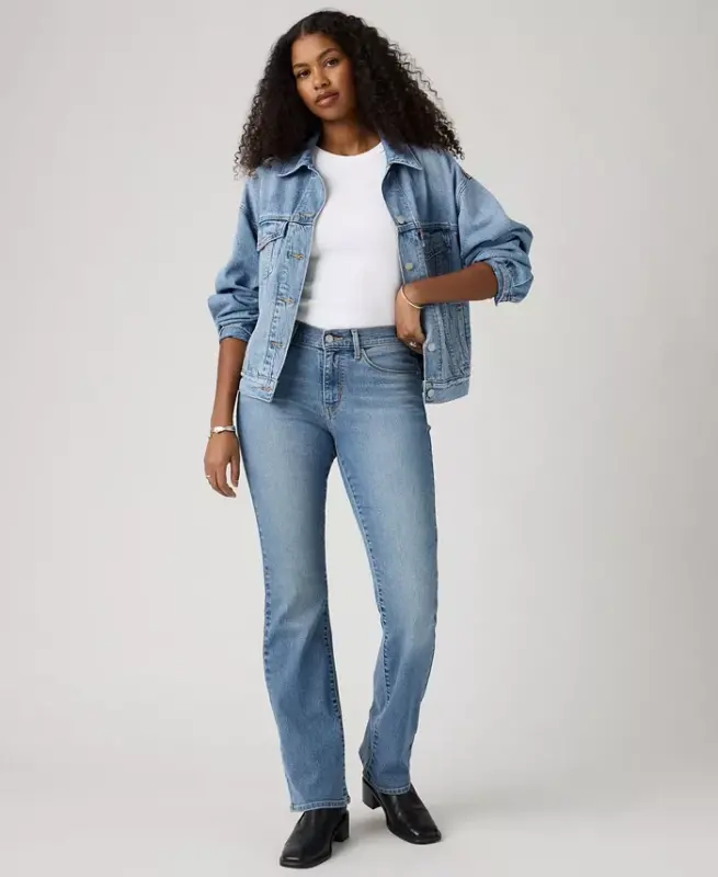 Women's Casual Classic Mid Rise Bootcut Jeans - Camp Denim - 4