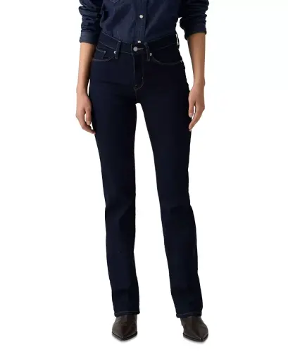 Women's Casual Classic Mid Rise Bootcut Jeans - Darkest Sky - 1