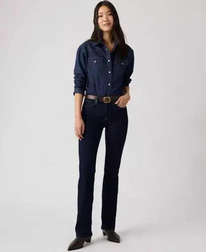 Women's Casual Classic Mid Rise Bootcut Jeans - Darkest Sky - LEVI'S (1)