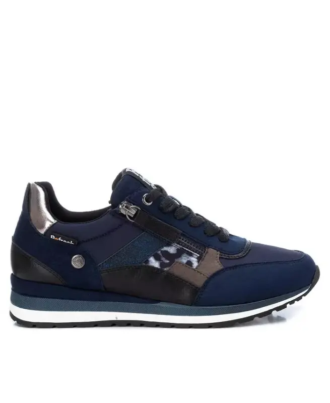 Women's Casual Lace-Up Sneakers - Navy - 3