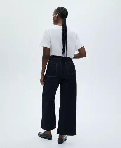 Women's Catherin Culotte High-Rise Jeans - Open Blue - mango (1)