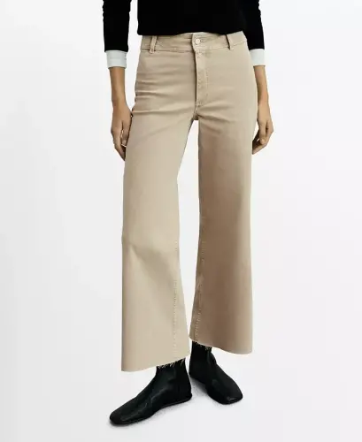 Women's Catherin Culotte High-Rise Jeans - Sand - 1