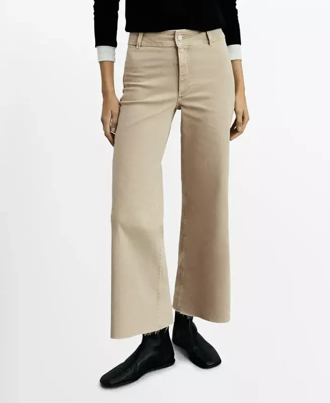 Women's Catherin Culotte High-Rise Jeans - Sand - 1