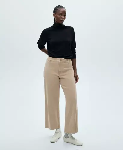 Women's Catherin Culotte High-Rise Jeans - Sand - mango (1)