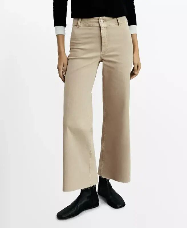 Women's Catherin Culotte High-Rise Jeans - Sand - mango