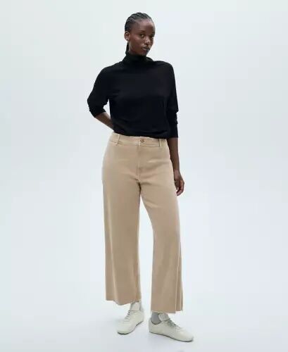 Women's Catherin Culotte High-Rise Jeans - Sand - mango (1)
