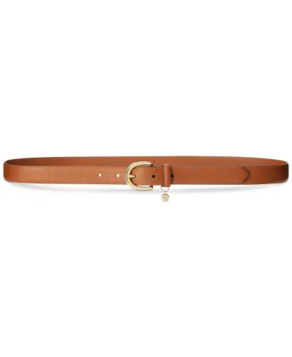 Women's Charm Crosshatch Leather Belt - LAUREN RALPH LAUREN (1)