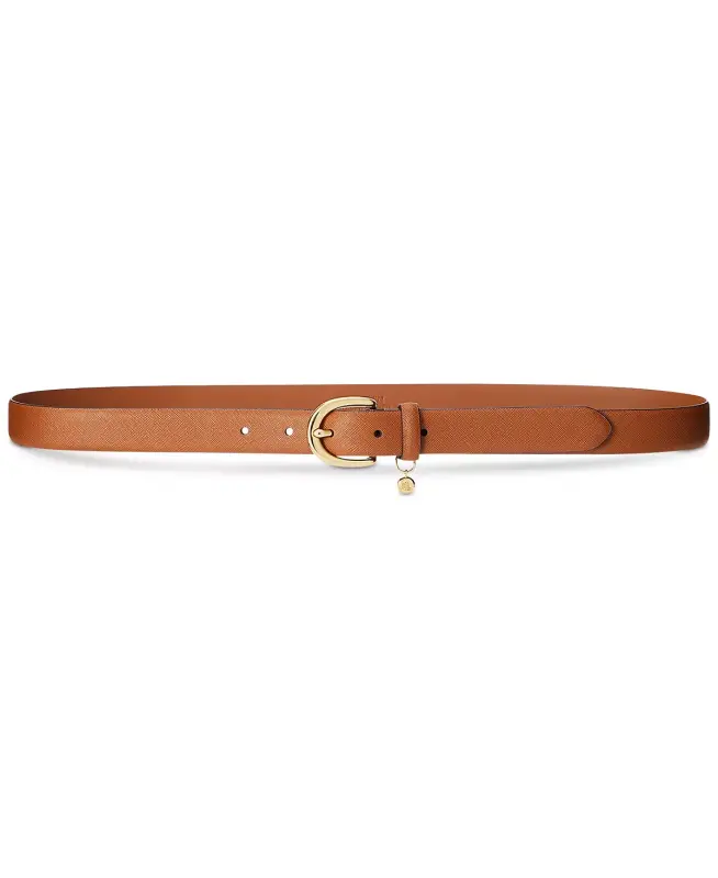 Women's Charm Crosshatch Leather Belt - 2