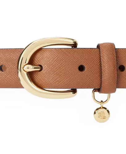 Women's Charm Crosshatch Leather Belt - LAUREN RALPH LAUREN (1)