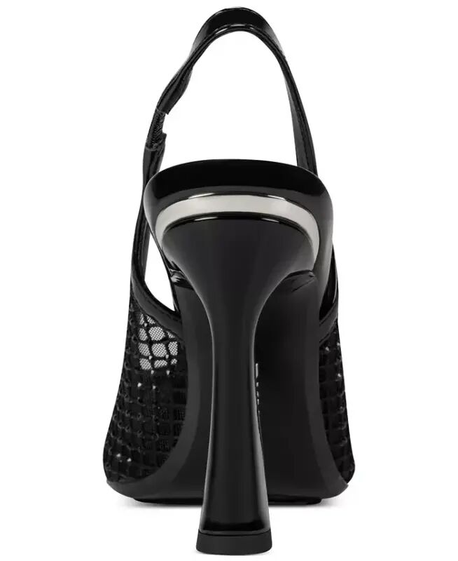Women's Cinette Slingback Pointed Toe Pumps - Black Rhinestone - 3