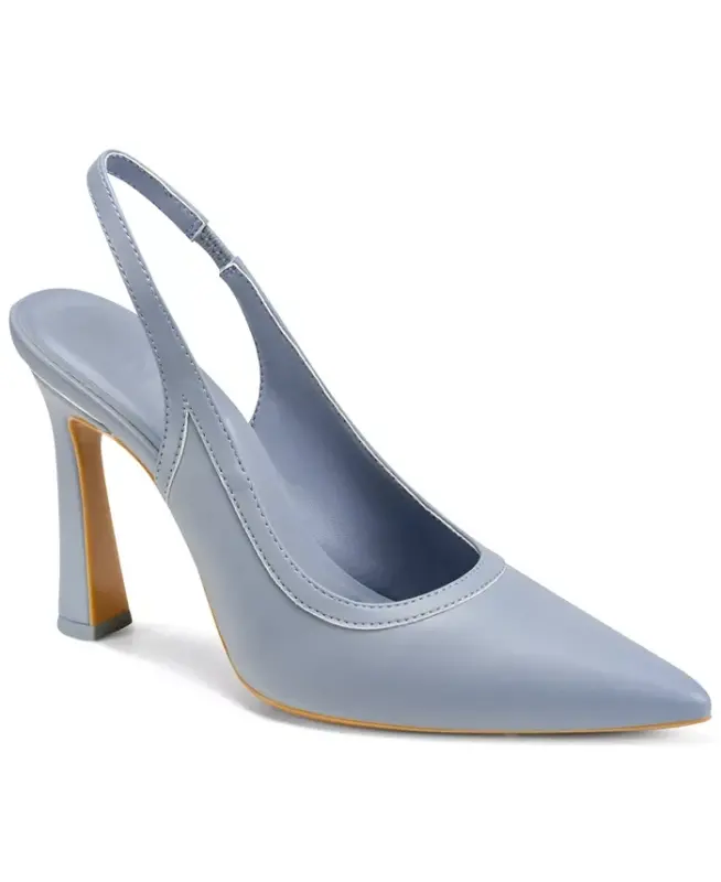 Women's Cinette Slingback Pointed Toe Pumps - Blue Slate - 1