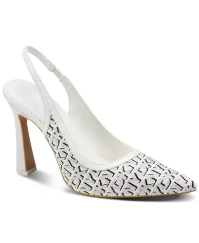 Women's Cinette Slingback Pointed Toe Pumps - MarsModazoneallow/Black Logo - 1