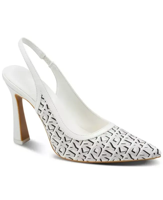 Women's Cinette Slingback Pointed Toe Pumps - MarsModazoneallow/Black Logo - 1