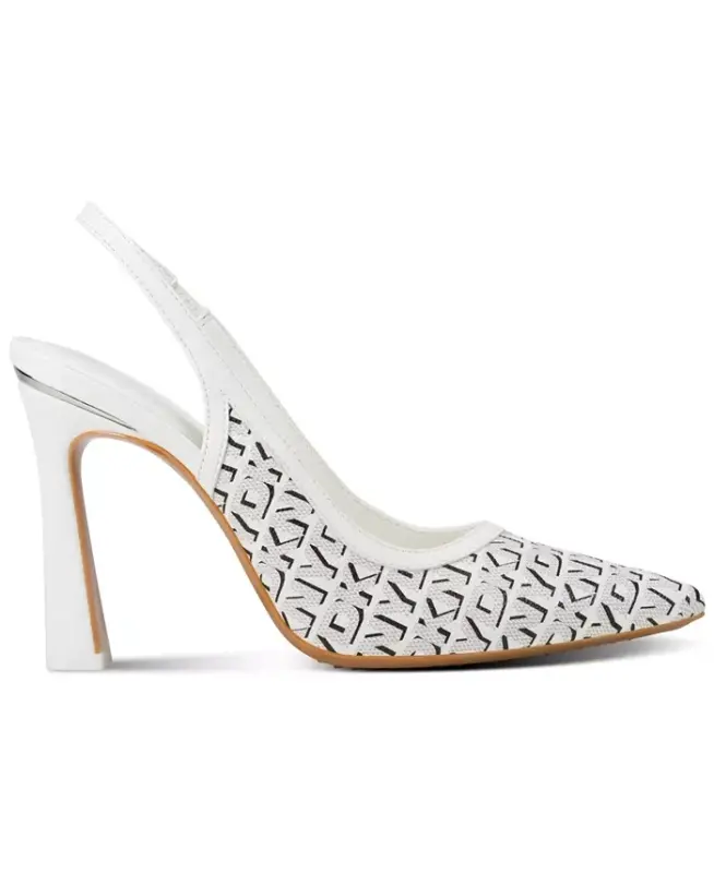 Women's Cinette Slingback Pointed Toe Pumps - MarsModazoneallow/Black Logo - 2