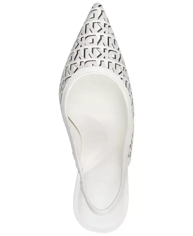 Women's Cinette Slingback Pointed Toe Pumps - MarsModazoneallow/Black Logo - 4