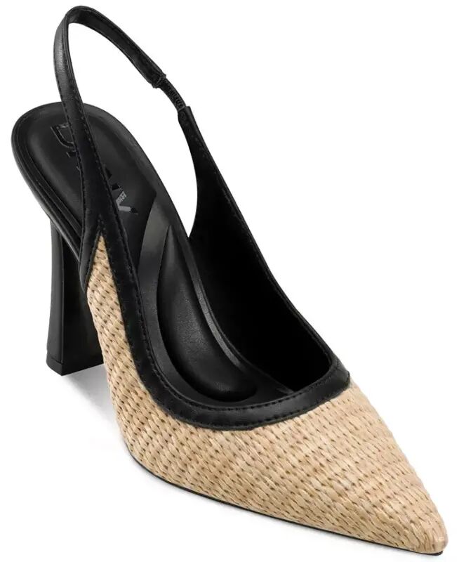 Women's Cinette Slingback Pointed Toe Pumps - Natural/Black - DKNY