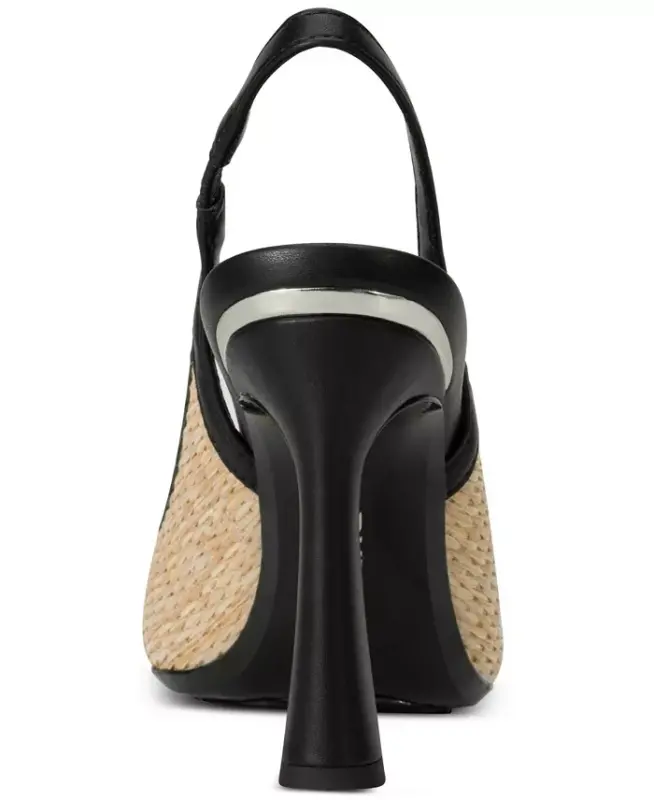Women's Cinette Slingback Pointed Toe Pumps - Natural/Black - 3