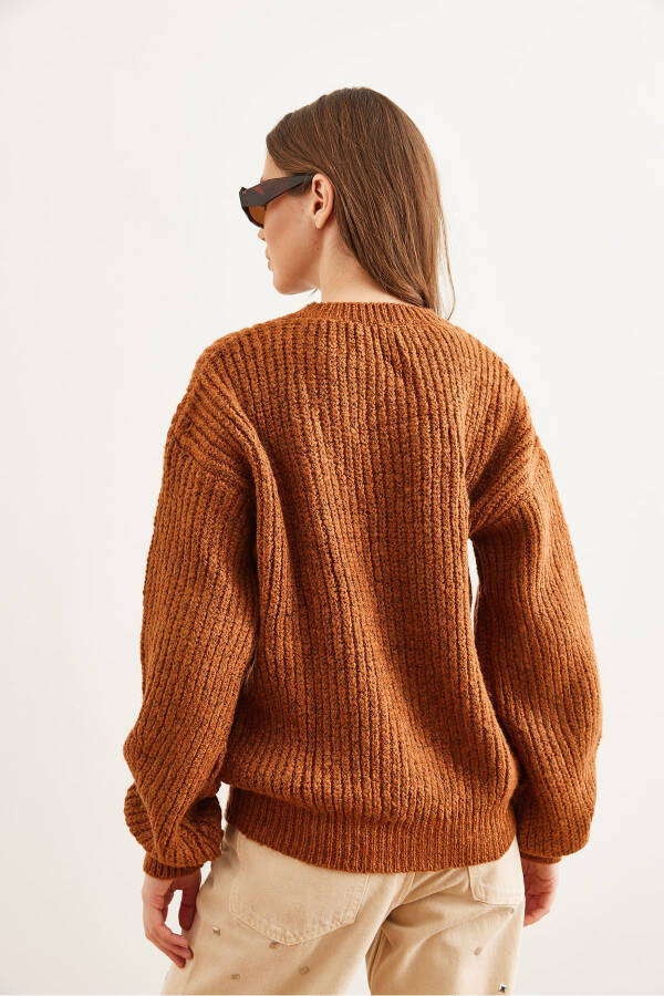Women's Cinnamon Thick Knit Thistle Balloon Sleeve Sweater KZK-19000863 - 8