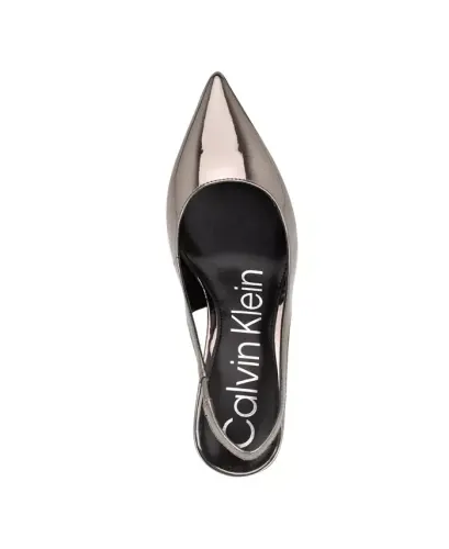 Women's Cinola Pointy Toe Slingback Pumps-Pewter - 4