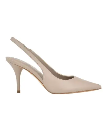 Women's Cinola Pointy Toe Slingback Pumps - Taupe Leather - CALVIN KLEIN (1)