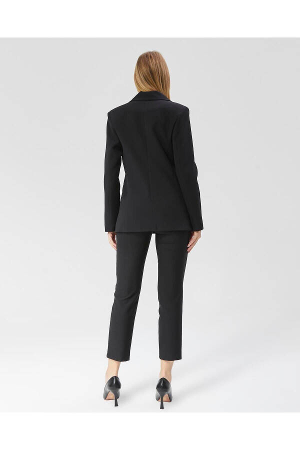 Women's Classic Blazer Vintage Jacket BLACK - 4