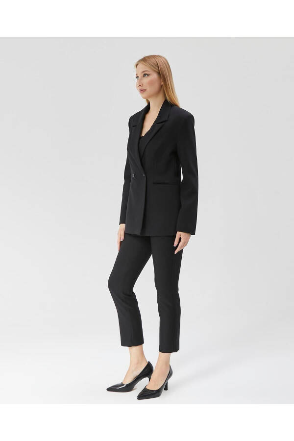 Women's Classic Blazer Vintage Jacket BLACK - 7