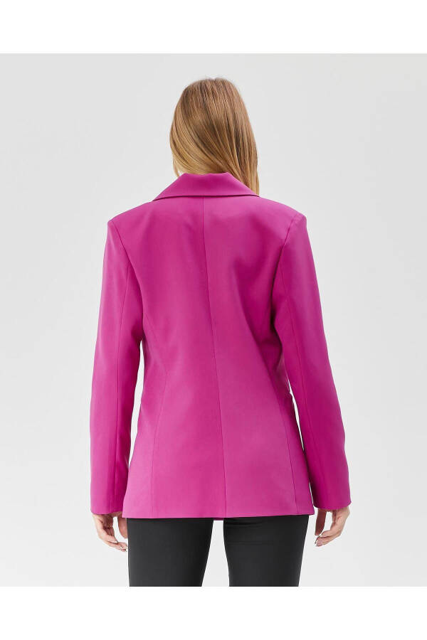 Women's Classic Blazer Vintage Jacket FUCHSIA - 6