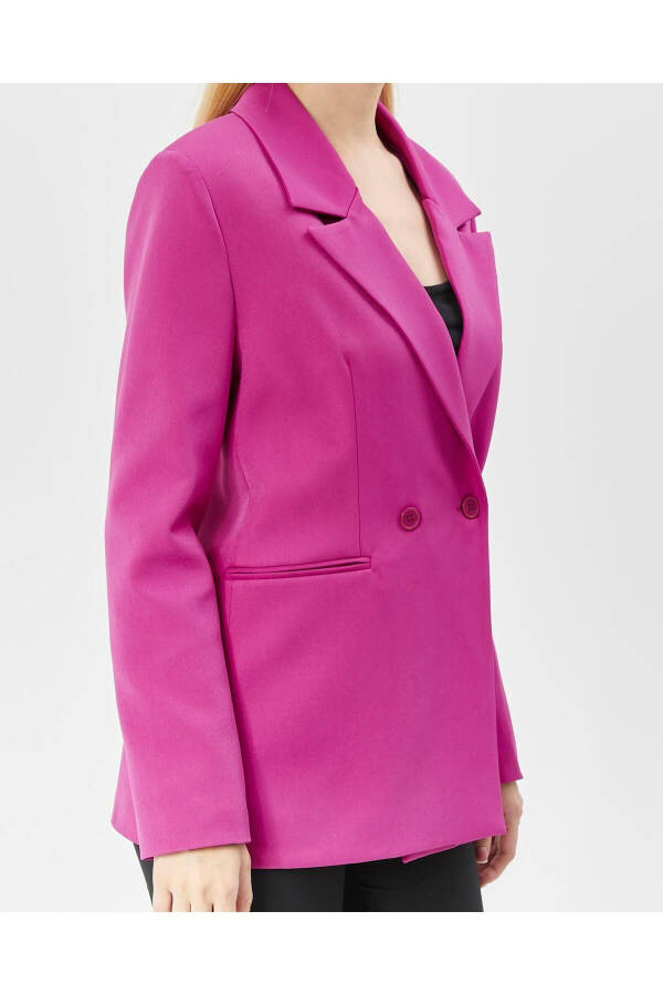 Women's Classic Blazer Vintage Jacket FUCHSIA - 7