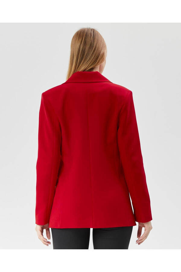 Women's Classic Blazer Vintage Jacket RED - 6