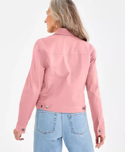 Women's Classic Denim Jacket, Created for Modazone-Blushing - STYLE & CO (1)