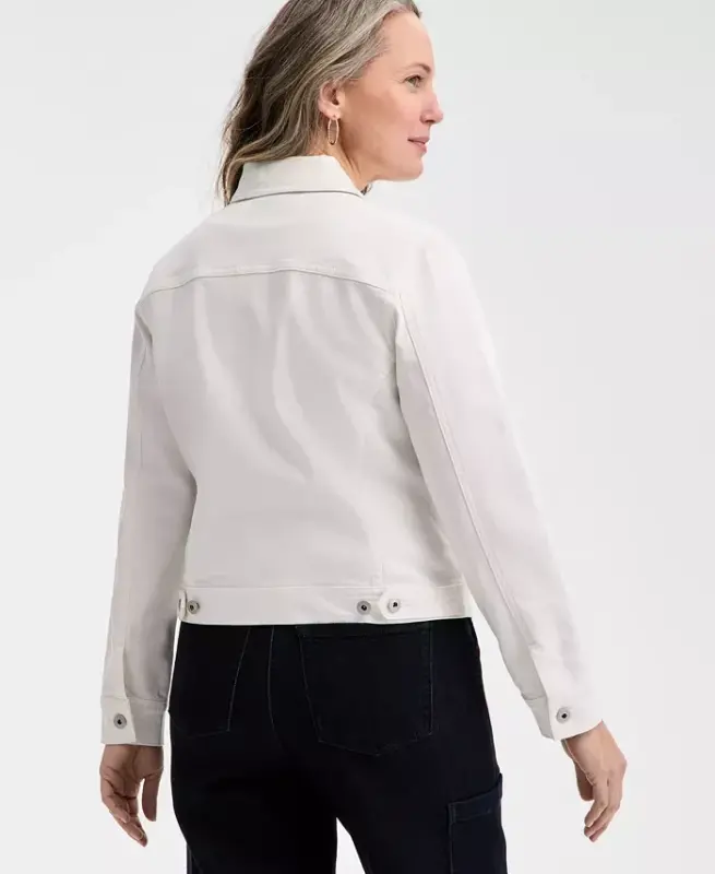 Women's Classic Denim Jacket, Created for Modazone - Bright White - 2