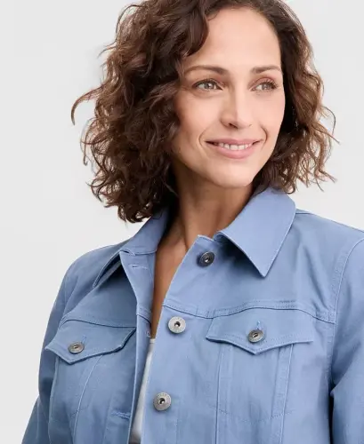 Women's Classic Denim Jacket, Created for Modazone - Militia Blue - 3