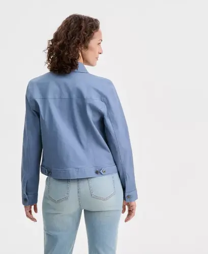 Women's Classic Denim Jacket, Created for Modazone - Militia Blue - 4