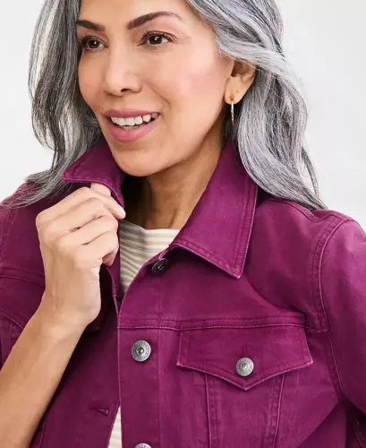 Women's Classic Denim Jacket, Created for Modazone - New Brickberry - STYLE & CO (1)