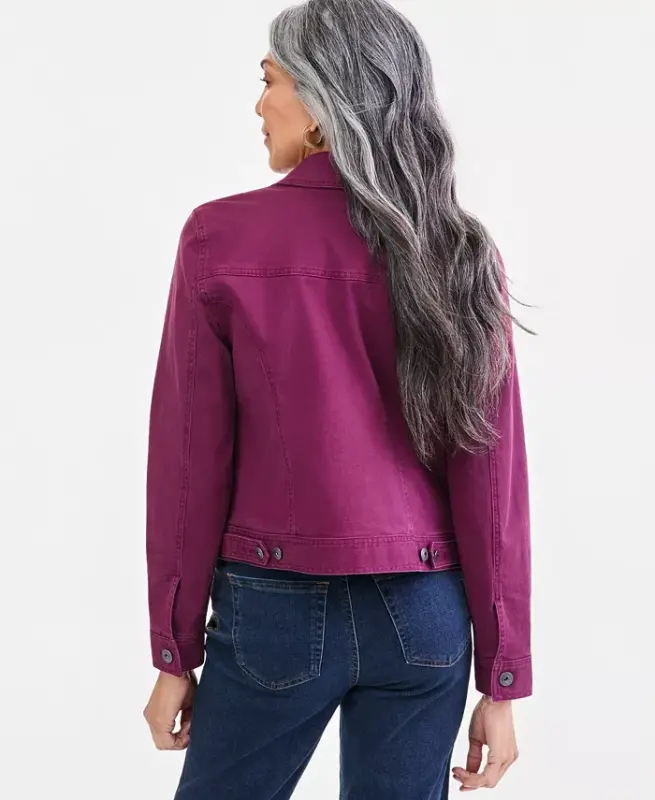 Women's Classic Denim Jacket, Created for Modazone - New Brickberry - 3