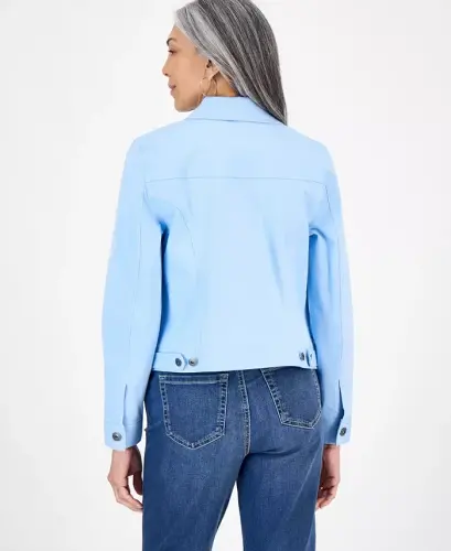 Women's Classic Denim Jacket, Created for Modazone - Pretty Peri - 2