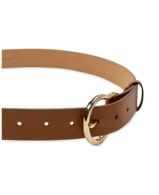 Women's Classic Hinged Buckle Belt-Tan - 4