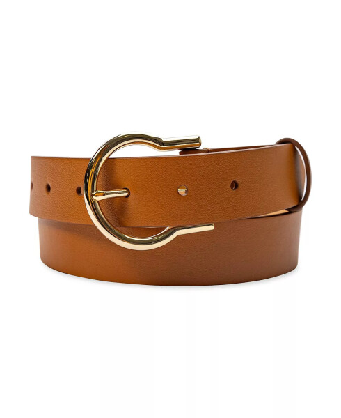 Women's Classic Hinged Buckle Belt Tan - 1