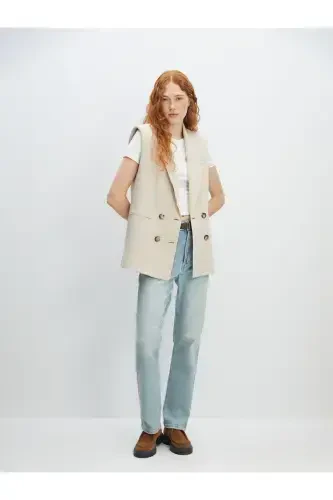 Women's classic linen blend vest - LC WAIKIKI (1)