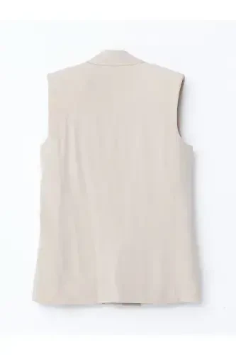 Women's classic linen blend vest - 7