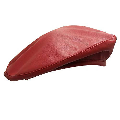 Womens Classic Pu Leather French Beret Hat - 1