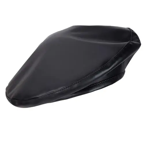 Womens Classic Pu Leather French Beret Hat - 1