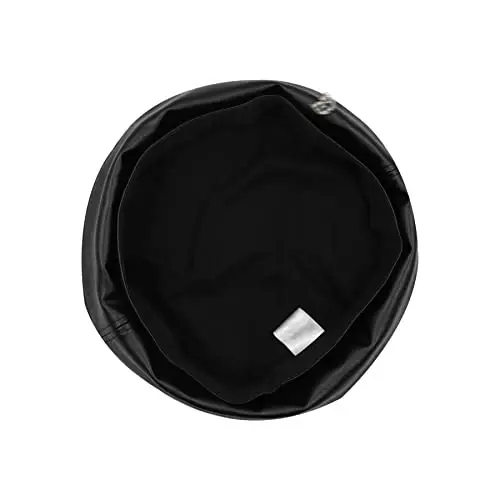 Women's Classic PU Leather French Beret Hat Retro Beanie Hat Artist Beret Cap Adjustable Painter Pumpkin Cap - 5