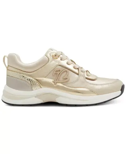 Women's Clea Lace-Up Platform Sneakers-White/Black Multi - 6