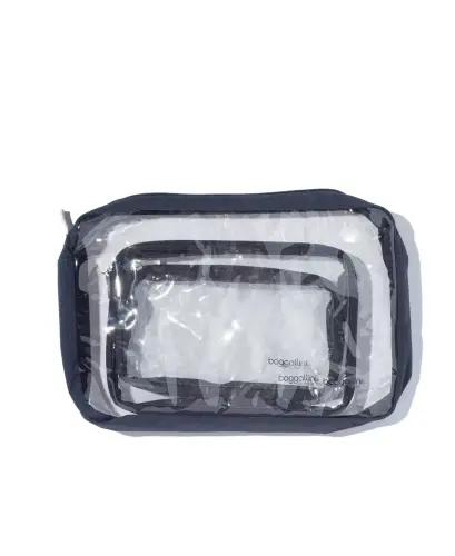Women's Clear Travel Pouches, Set of 3 - 3