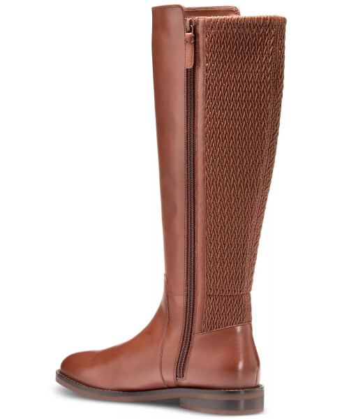 Women's Clover Stretch Side-Buckle Riding Boots Dark Cuoio - 2