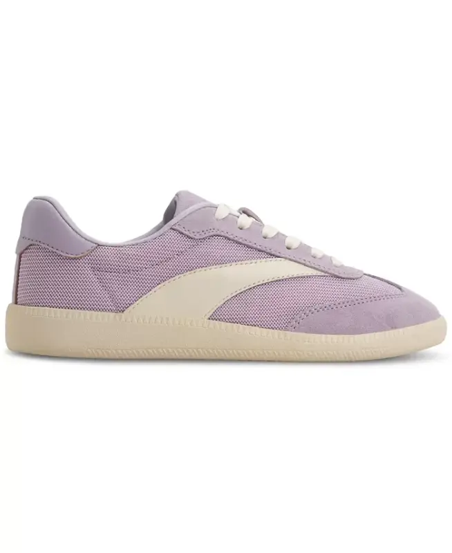 Women's Clubstyle Lace-Up Jogger Sneakers-Light Purple Mesh - 2