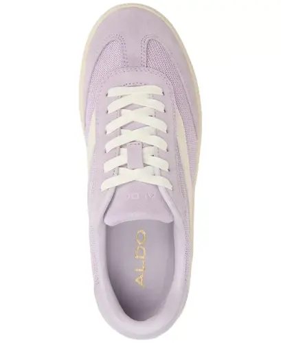 Women's Clubstyle Lace-Up Jogger Sneakers-Light Purple Mesh - 4