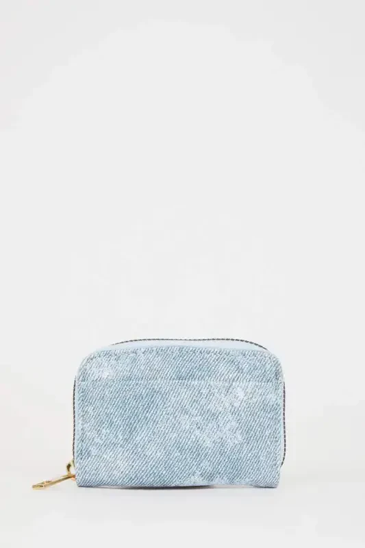 Women's Coin Purse-Jean Melange - 1