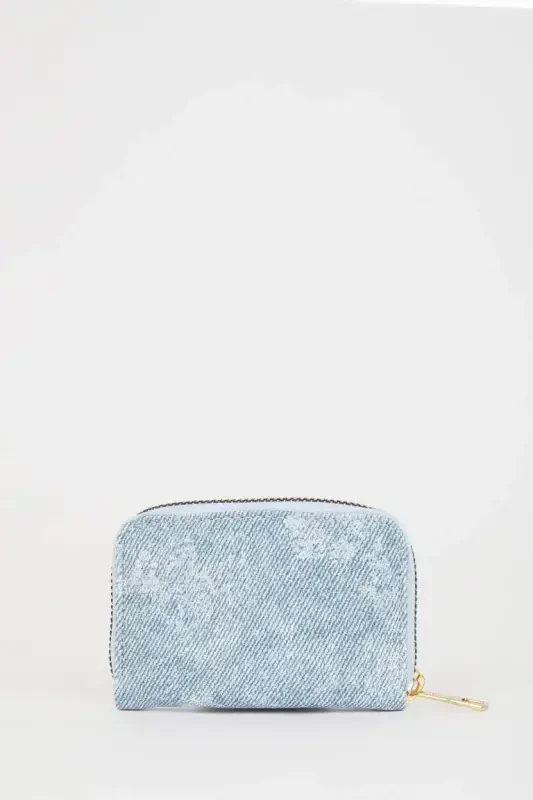 Women's Coin Purse-Jean Melange - 5